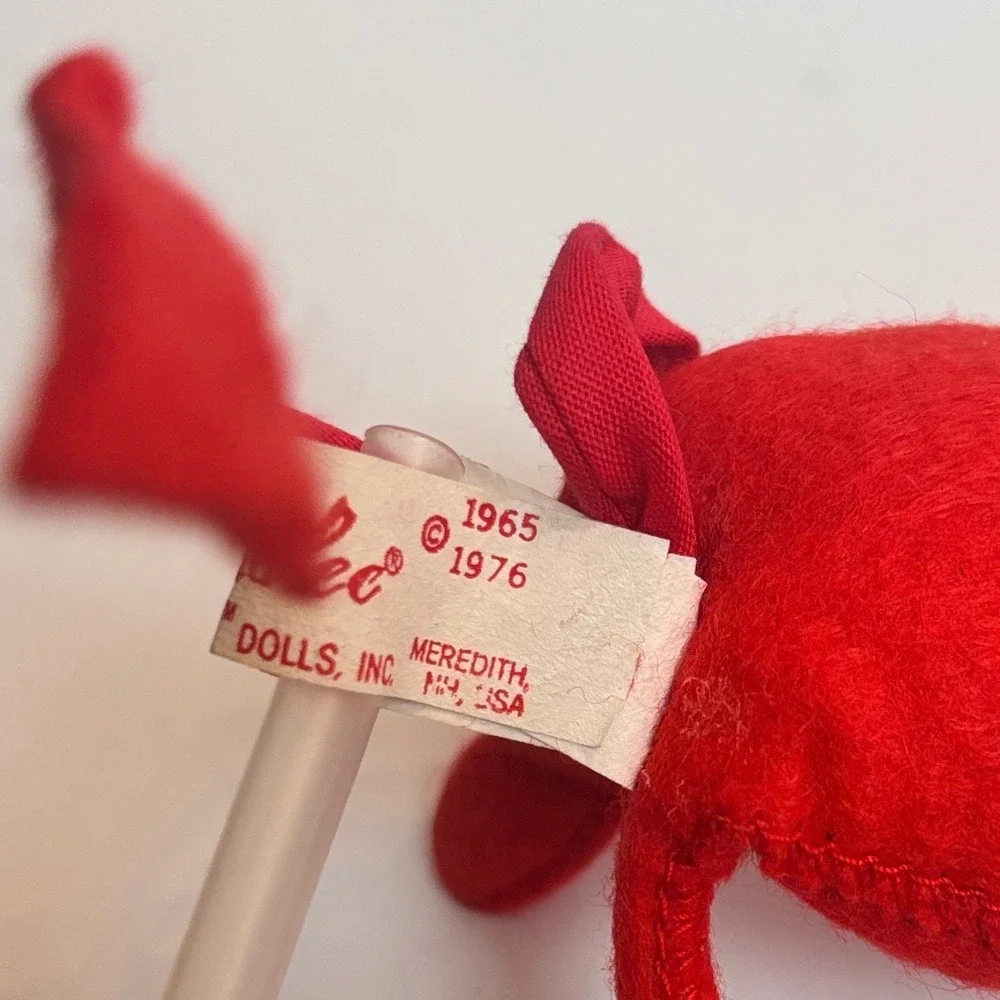 Vintage Annalee Dolls Red‎ Devil Mouse with Pitchfork Halloween 1965 1976 7